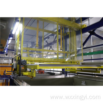 Mechanism transmission of plating line movable hoist